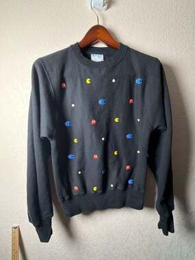 Champion Reverse Weave x Pac-Man Limited Edition All Over Print Sweatshirt Black